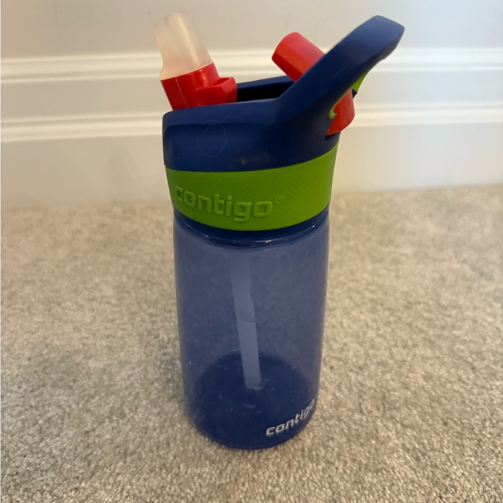 Contigo Kids Water Bottle with Blue and Green Design
